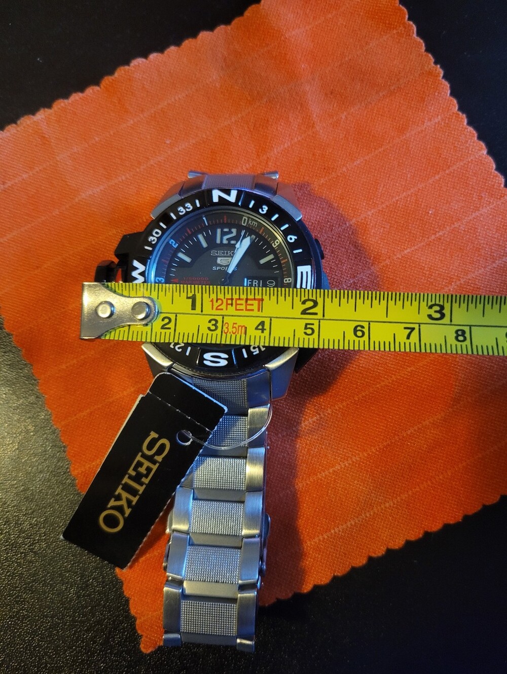 New W/Tags Seiko 5 Sports SKZ229 Map Meter Automatic Watch 200mtrs Divecore Chic - Picture 10 of 12